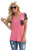 Sexy Rosy Leopard Print Spliced Women T-shirt
