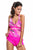 Sexy Rosy Print Halter Tankini and Skort Swimsuit