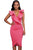 Sexy Rosy Ruffle V Neck Bodycon Midi Dress