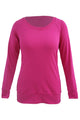 Sexy Rosy Scoop Neck Long Sleeve Sweatshirt