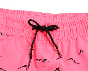 Sexy Rosy Sea Gull Printed Women Swim Shorts