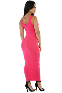 Sexy Rosy Stretchy Fit Long Sundress