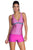 Sexy Rosy Striped Racerback Tankini and Swim Shorts