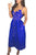 Sexy Royal Blue Lace Hollow Out Nude Illusion Party Dress
