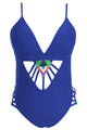 Sexy Royal Blue Padded Hollow Out One Piece Swimsuit