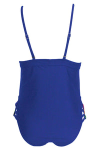 Sexy Royal Blue Padded Hollow Out One Piece Swimsuit