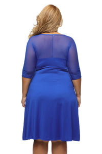 Sexy Royal Blue Plus Size Sugar and Spice Dress