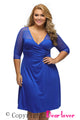 Sexy Royal Blue Plus Size Sugar and Spice Dress