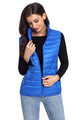 Sexy Royal Blue Quilted Cotton Down Vest