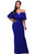 Sexy Royal Blue Ruffle Off Shoulder Maxi Party Dress