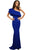 Sexy Royal Blue Ruffle One Shoulder Elegant Mermaid Dress