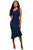 Sexy Royal Blue Single Shoulder Ruffle Party Dress