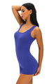 Sexy Royal Blue Slim Fitted Tank Romper