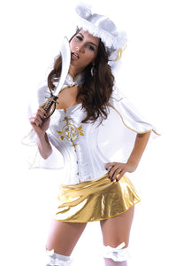 Sexy Royal Musketeer corset costume