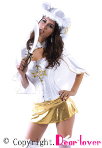 Sexy Royal Musketeer corset costume