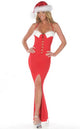 Sexy Santa Christmas Lace Up Long Gown