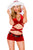 Sexy Santa Vixen Wrap around Top and Shorts Christmas Costume
