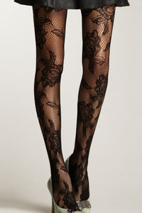 Sexy Seamless Floral Fishnet Tights