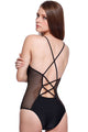 Sexy Semi-sheer Cut-out Black One-piece Swimsuit
