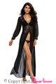 Sexy Sheer Long Sleeve Lace Robe with Thong