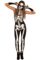 Sexy Skeleton Jumpsuit Women Halloween Costume