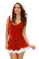 Sexy Soft Fur Trim Red Santa Teddy and Skirt Christmas Costume