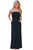 Sexy Solid Black Strapless Maxi Boho Dress
