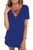 Sexy Solid Blue Soft Cage Front Women Top