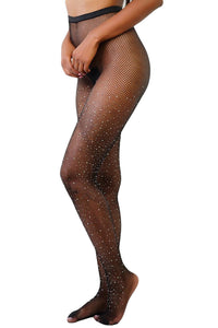 Sexy Star Dust Fishnet Pantyhose in Black