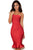Sexy Strapless Red Fishtail Party Bandage Dresses