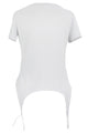 Sexy Stunning Sequined Heart White Garter T-shirt