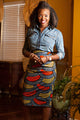 Sexy Stylish African Fashion Print Bodycon Midi Skirt