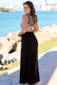 Sexy Stylish Aztec Print Sleeveless Black Maxi Dress