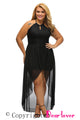 Sexy Stylish Black Lace Special Occasion Plus Size Dress