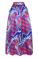 Sexy Stylish Diagram Block African Print Maxi Skirt