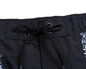 Sexy Stylish Patch Pocket Black Board Shorts