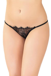 Sexy Subtle Eyelash String Waist Panty with Hollow-out