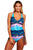 Sexy Summer Waves Cross Back Tankini Tie Side Swimsuit