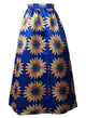 Sexy Sunflower Printed High Split Maxi Skirt