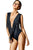 Sexy Super Low V Neck Fringed One-piece Swimsuit