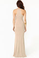 Sexy Swerve Halter Two-tone Evening Dress