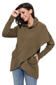 Sexy Taupe Tulip Wrap Cape Style Long Sleeve Hoodie