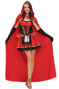 Sexy Three-piece Fairy Tale Little Red Costume