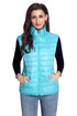Sexy Turquoise Quilted Cotton Down Vest