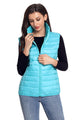 Sexy Turquoise Quilted Cotton Down Vest
