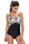 Sexy Twist Print Cami One-piece Swimsuit
