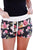 Sexy Vibrant Floral Print Black Casual Shorts
