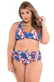 Sexy Vintage American Starlet Halter High Waist Bikini Swimsuit