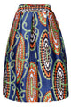 Sexy Vintage High Waist Paisley A-lined Midi Skirt