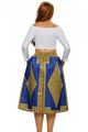 Sexy Vintage High Waist Tribal Print A-lined Midi Skirt